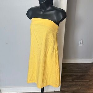 Yellow Strapless Dress
